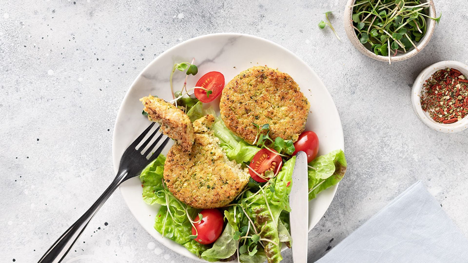 Hamburguesas veganas de brócoli y quinoa