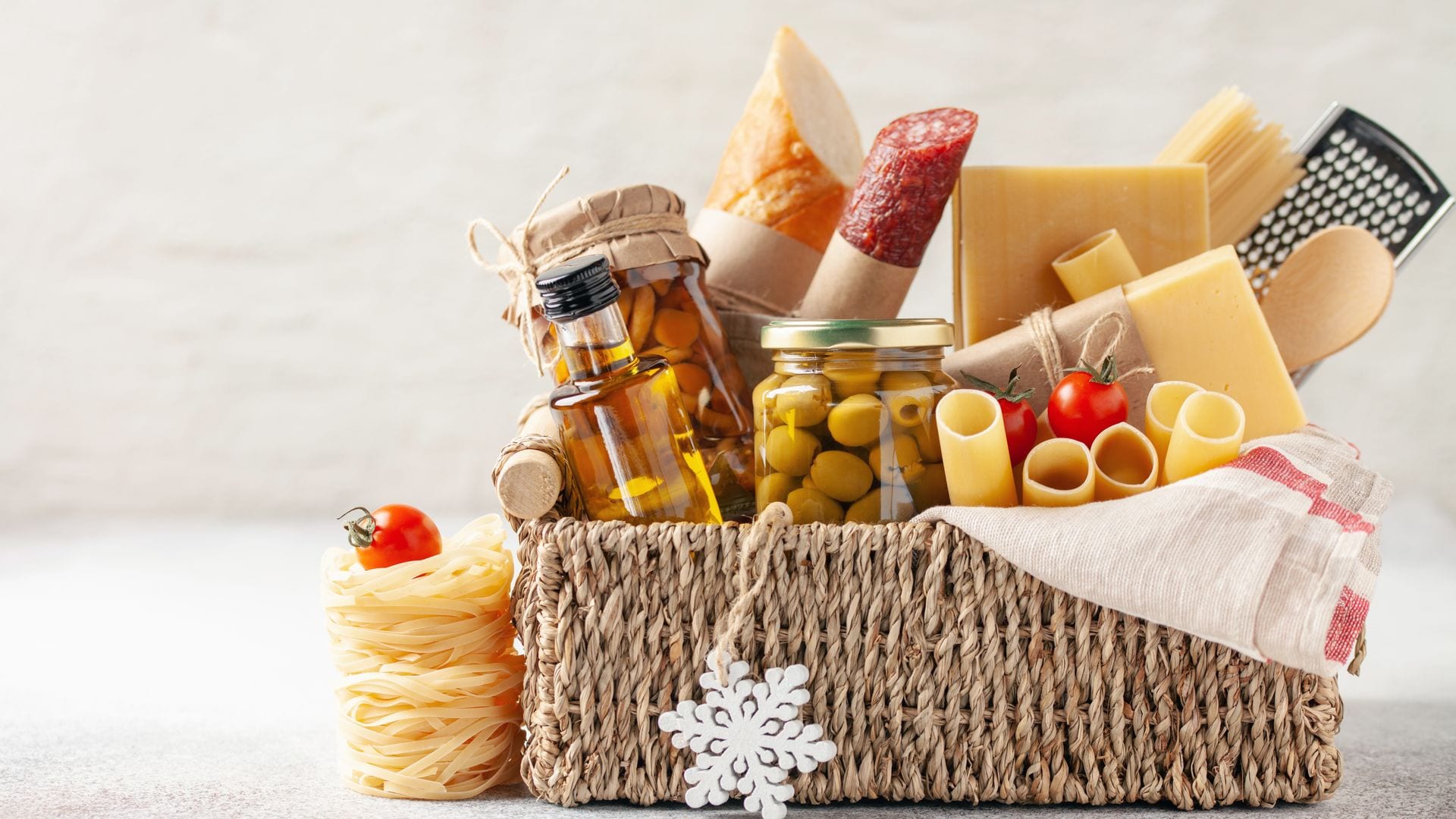 Cesta de Navidad con comida