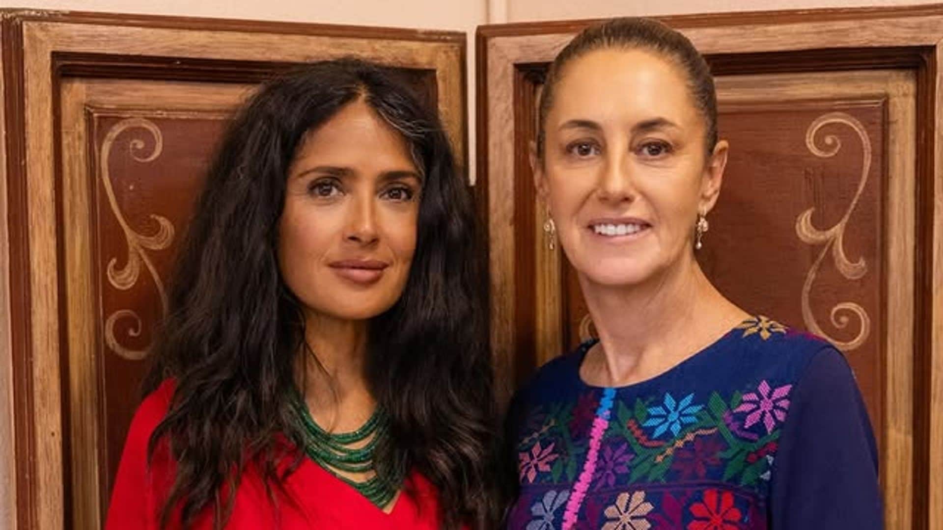 Salma Hayek y Claudia Sheinbaum protagonizan el encuentro más inesperado en Veracruz