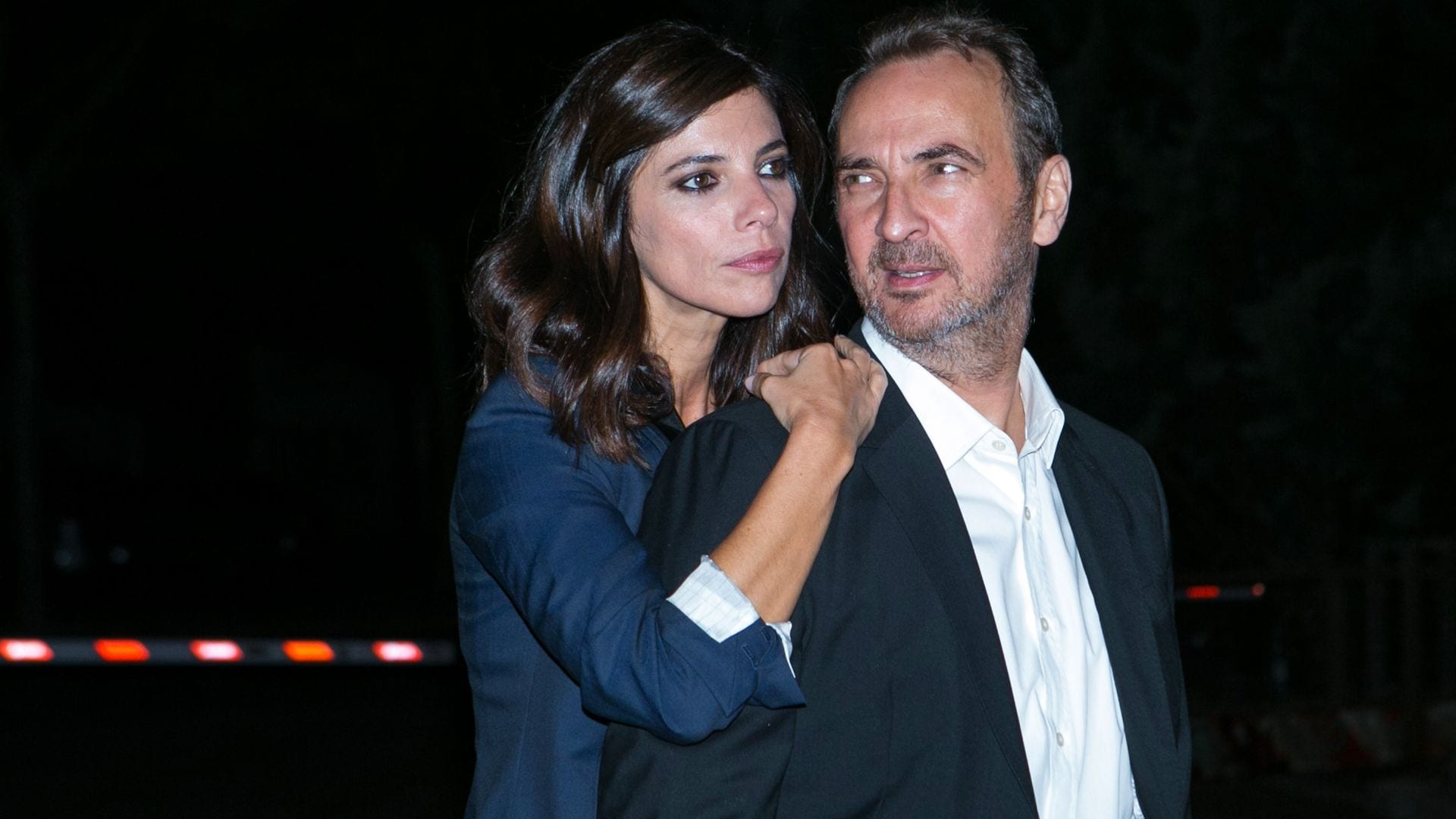 Spanish actress Maribel Verdu and her husband Pedro Larranaga are seen on September 28, 2015 in Madrid, Spain