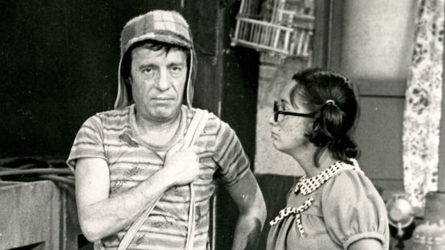 Roberto Gómez Bolaños y María Antonieta de las Nieves en 'El Chavo del 8'.

