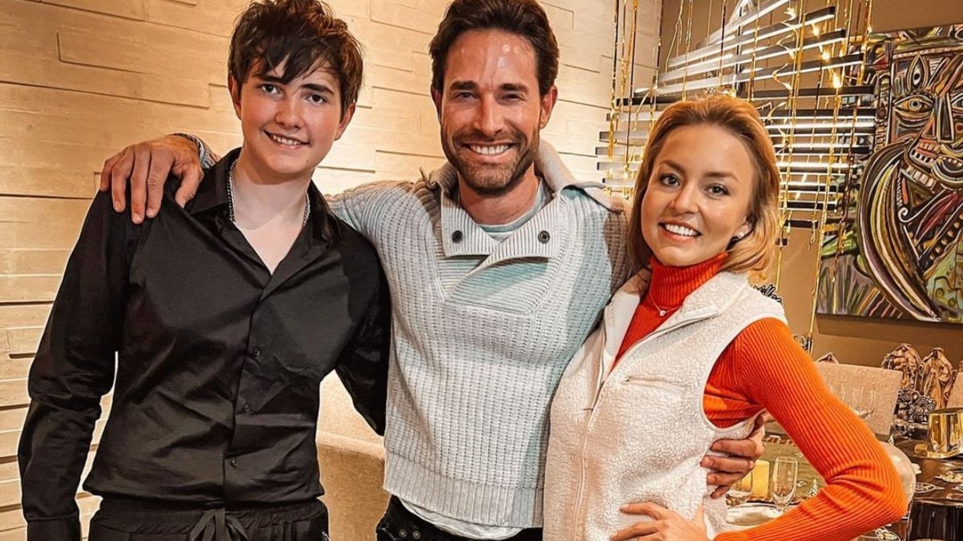 En familia, Angelique Boyer presume su buena relación con el hijo de Sebastián Rulli durante el fin de año