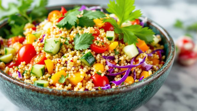 Ensalada de cuscús con vegetales