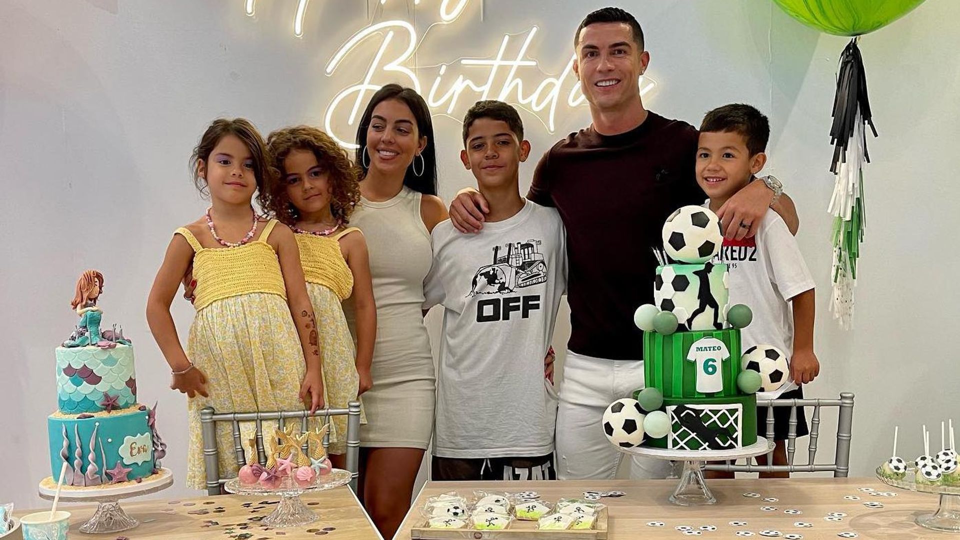 Cristiano Ronaldo y Georgina Rodríguez celebran a sus mellizos Eva y Mateo