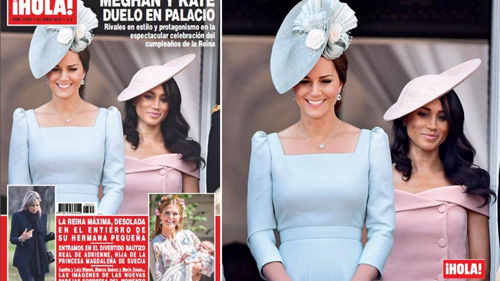En ¡HOLA!, Meghan y Kate, duelo en palacio