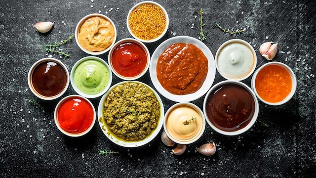 alegra platos verduras salsas