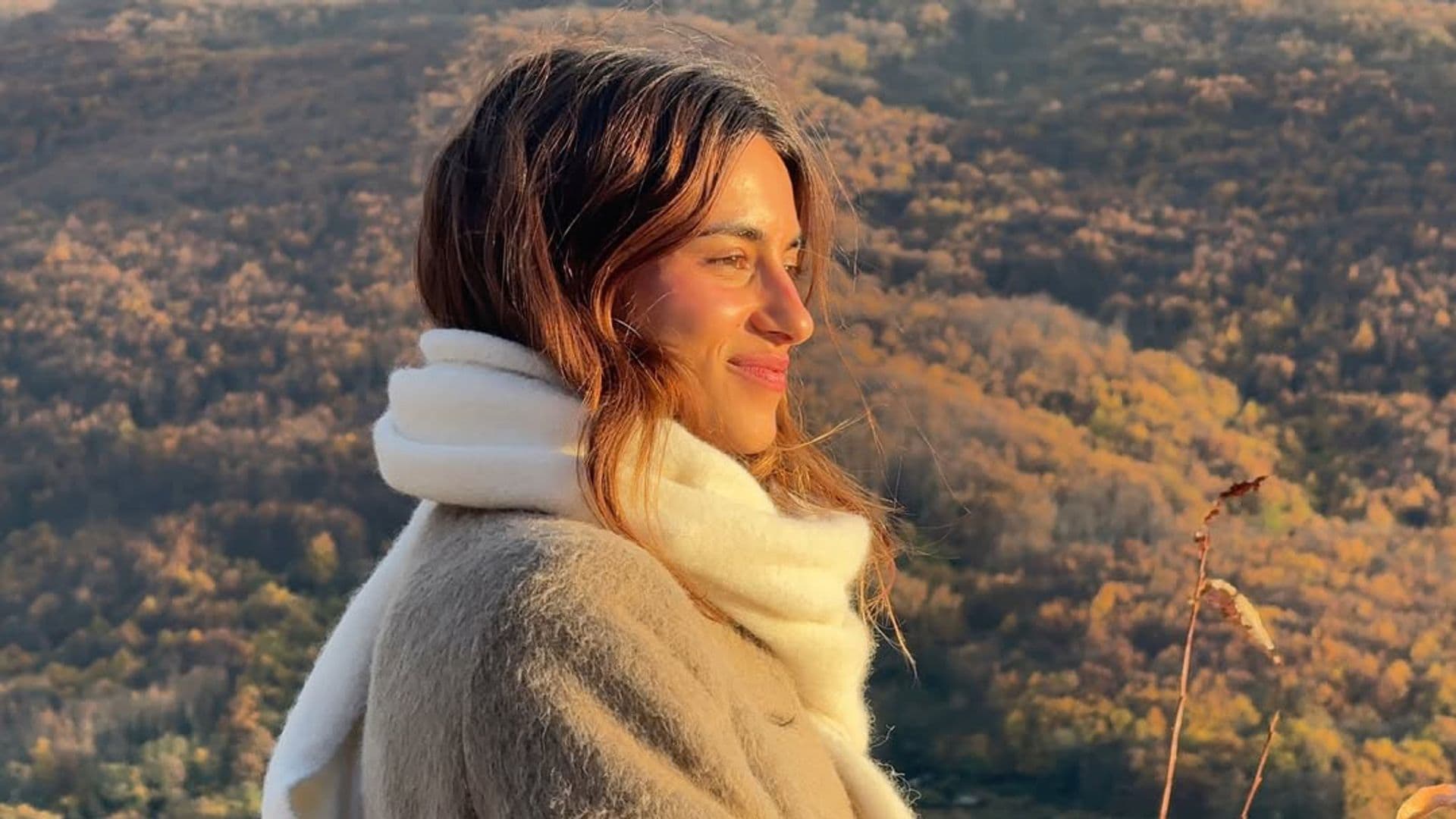 La actriz, cantante y modelo Begoña Vargas en el valle del Jerte, Cáceres