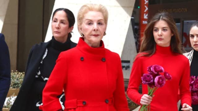 Carolina Herrera y su familia en la Fashion Week en Nueva York