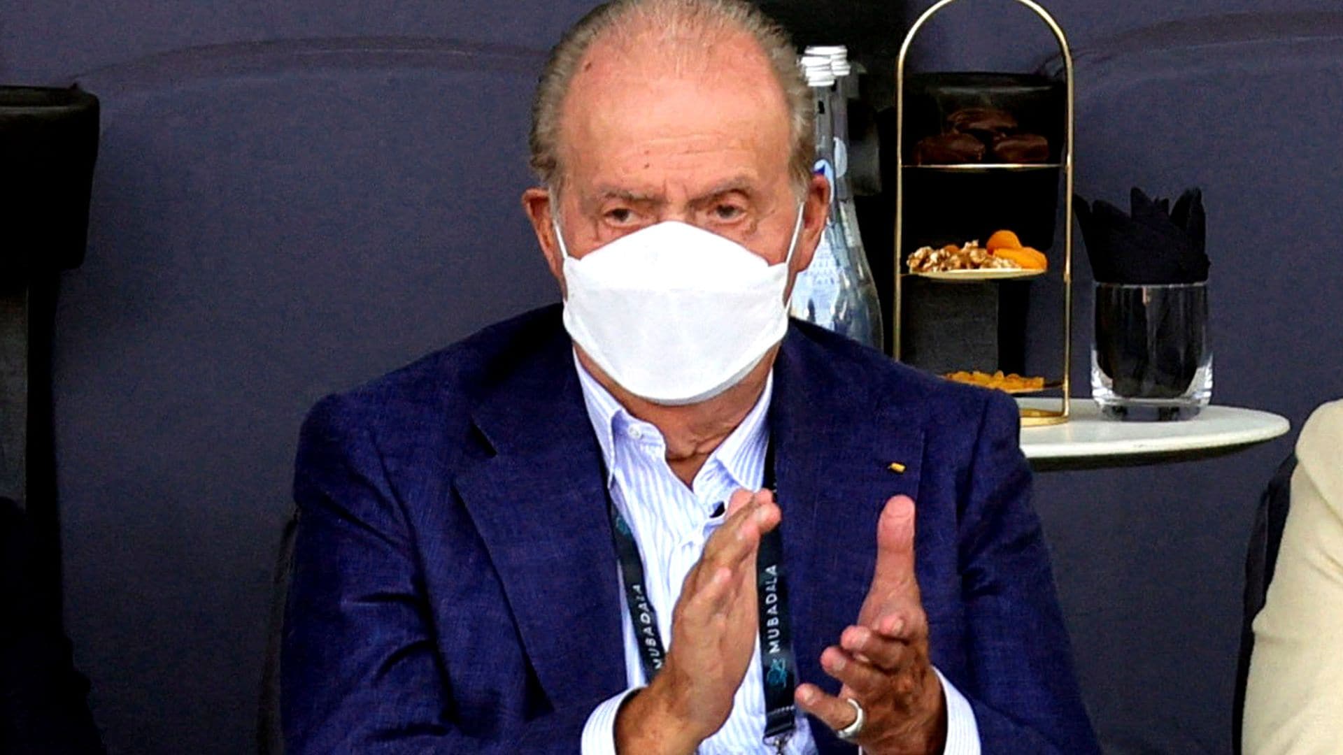 Nuevas imágenes de don Juan Carlos apoyando a Rafa Nadal en Abu Dabi por segundo día consecutivo