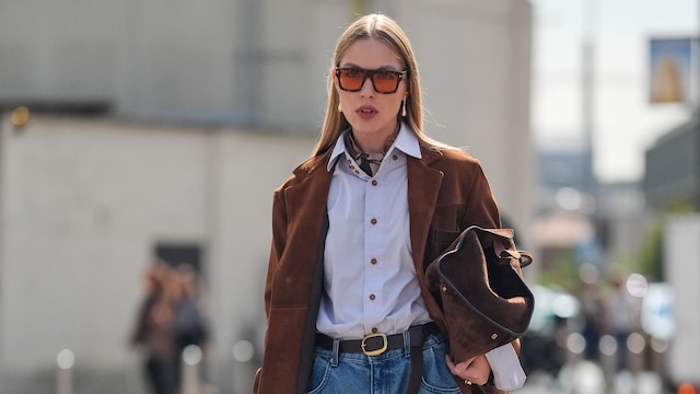 Cazadora de ante: look de Milan fashion week