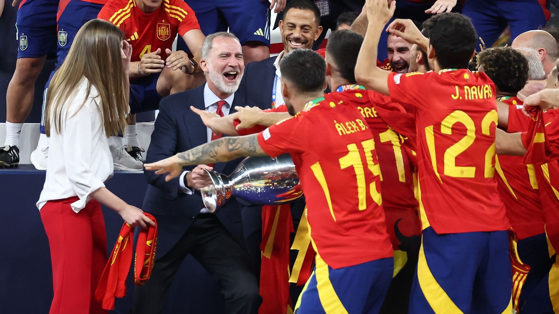 El rey Felipe VI y la infanta Sofía en la Eurocopa de 2024 que dio la victoria a España frente a Inglaterra