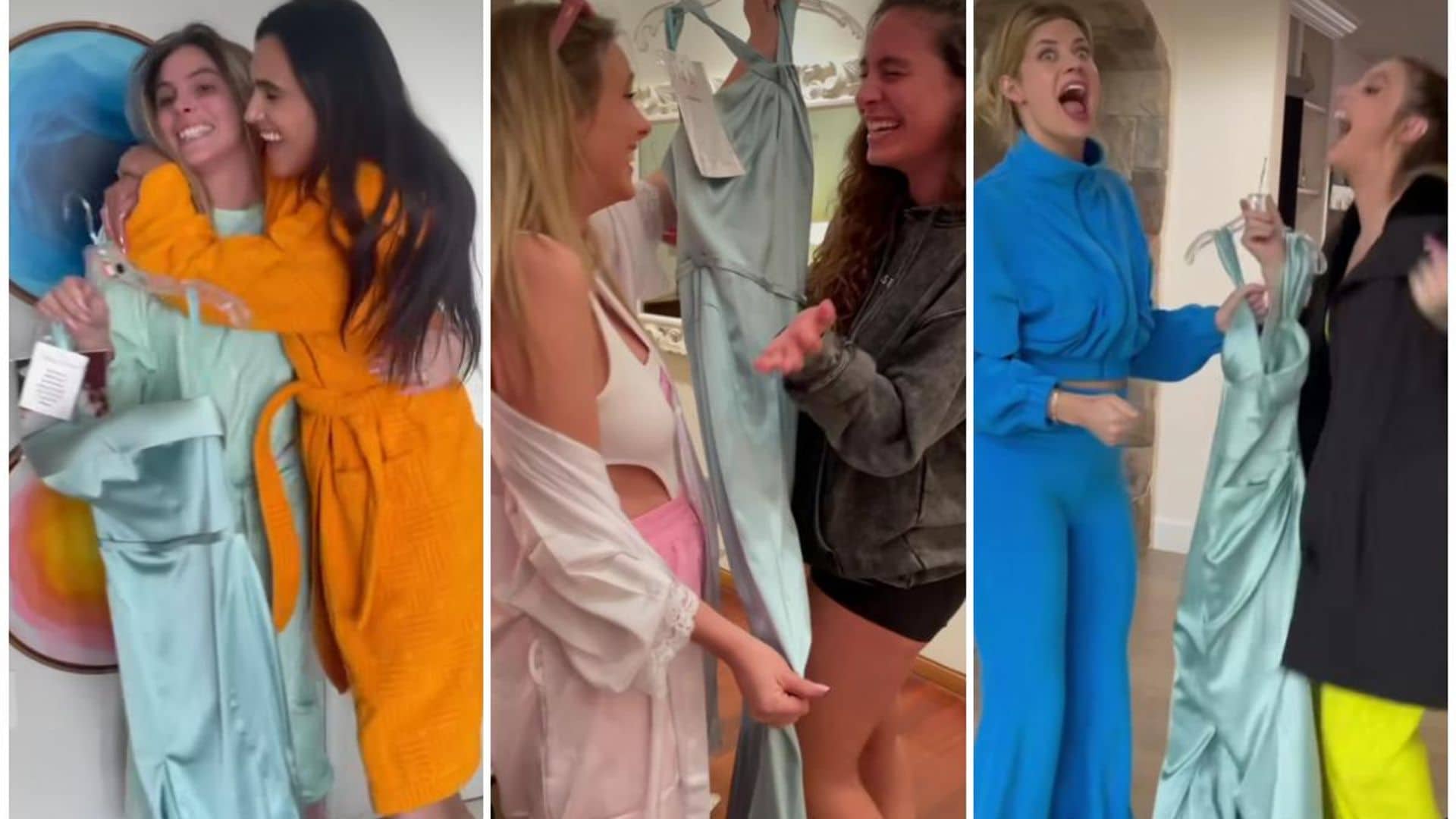 Gritos, risas y mucha emoción… así reaccionaron las amigas de Lele Pons al recibir sus vestidos de damas