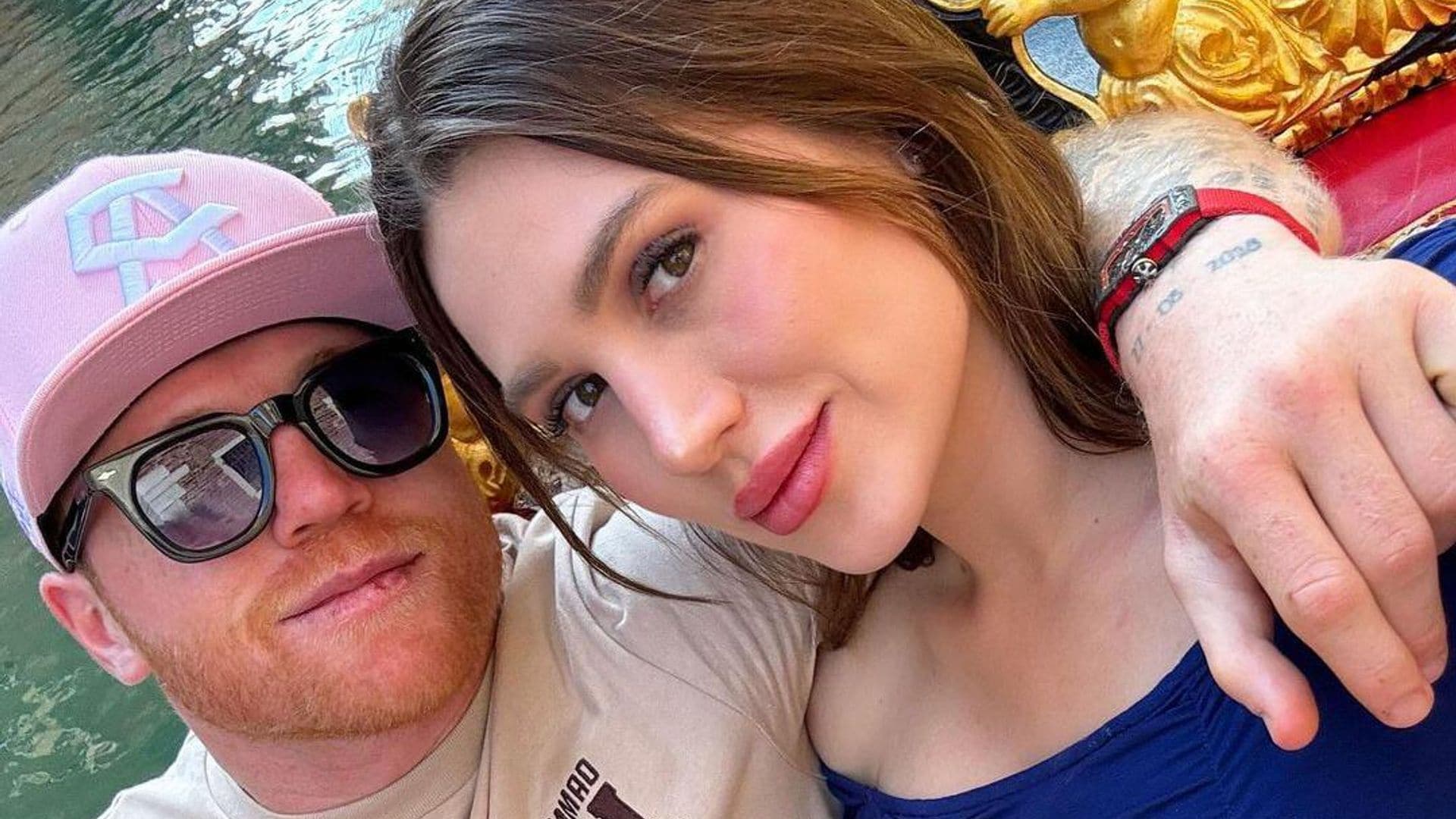 El Canelo Álvarez y Fernanda Gómez pasean su amor por Italia