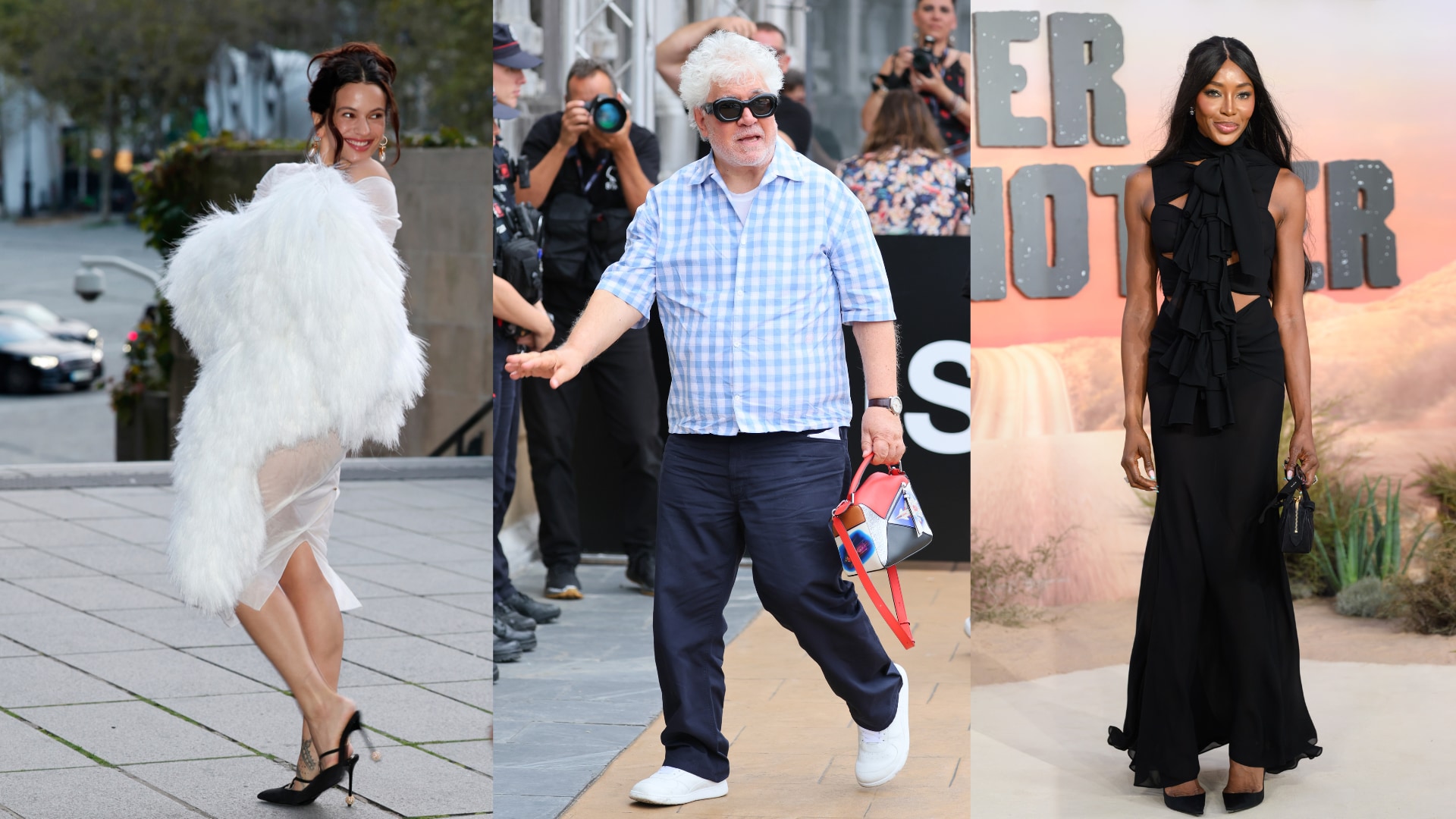 Rosalía, Pedro Almodóvar y Naomi Campbell