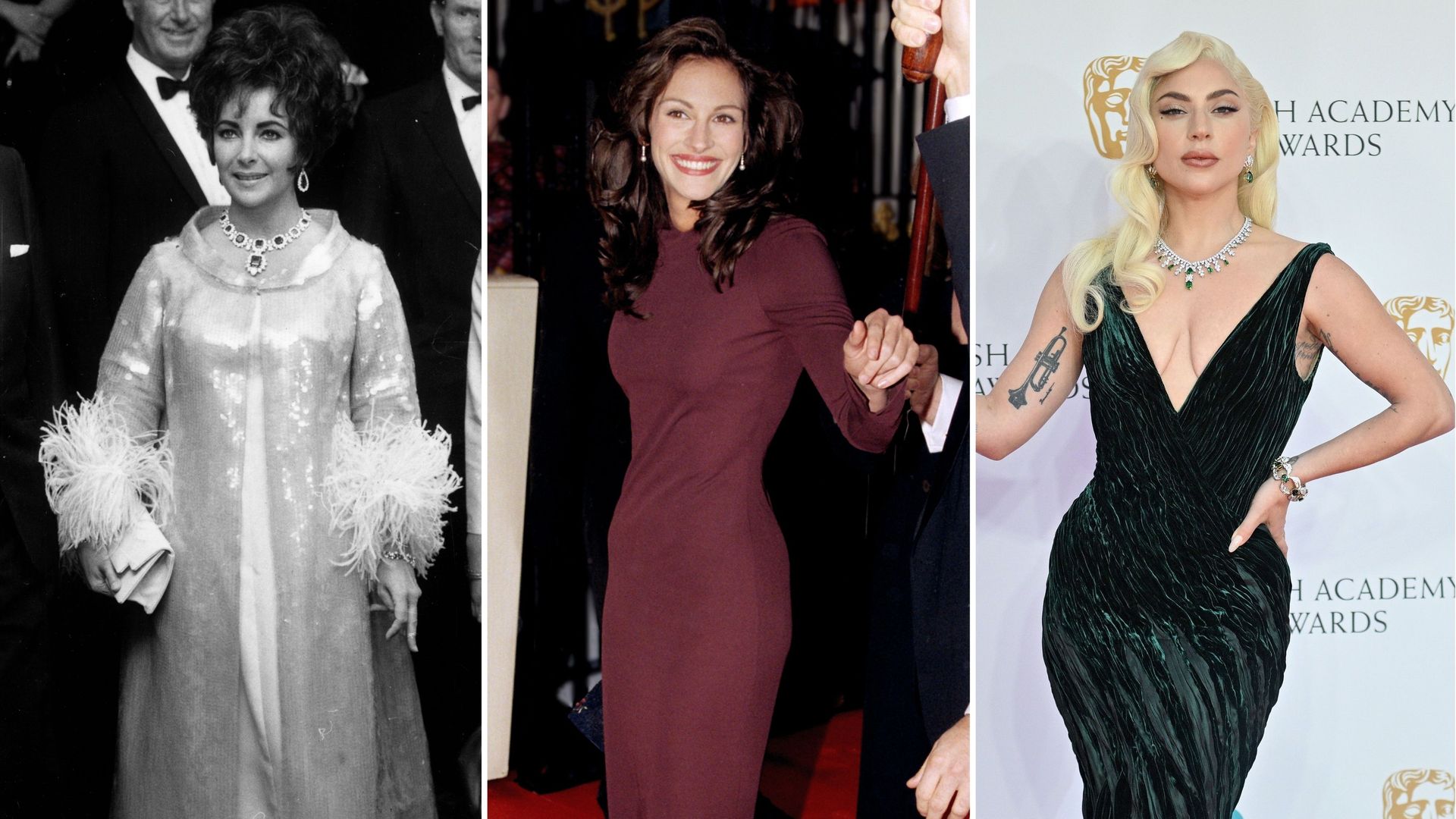 Elizabeth Taylor, Julia Roberts y Lady Gaga