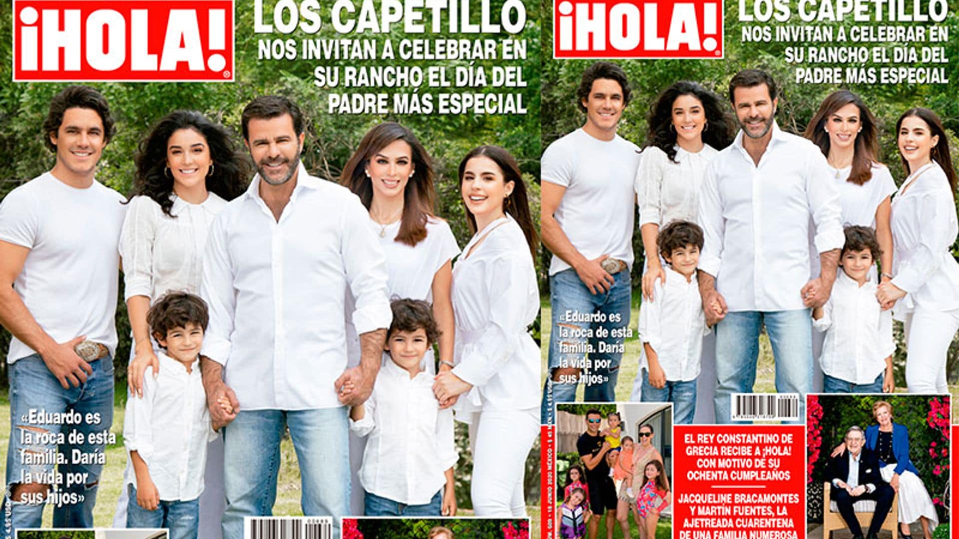 En ¡HOLA!, Bibi Gaytán y sus cinco hijos celebran, en su fabuloso rancho, a Eduardo Capetillo por el Día del Padre