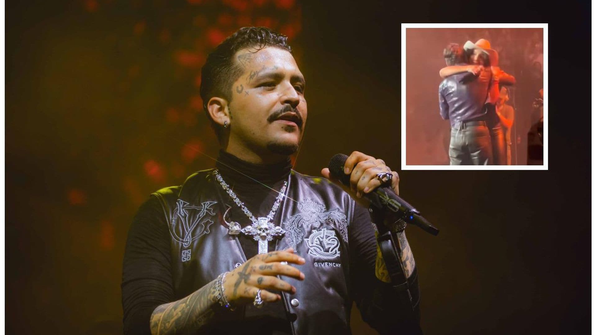Tras el fin de su romance con Cazzu, Christian Nodal reaperece en el escenario con Ángela Aguilar