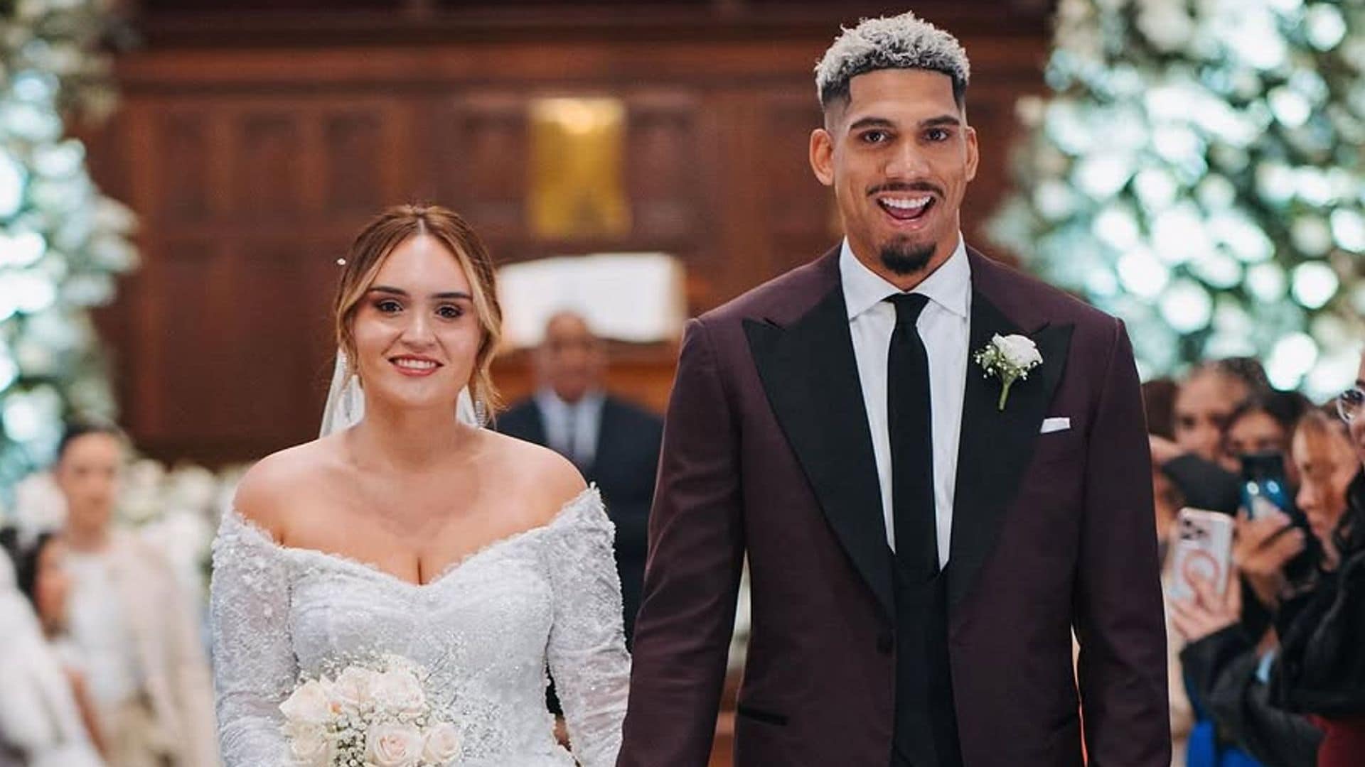 La romántica boda del jugador del Barcelona, Ronald Araujo, con la madre de sus hijas, Abigail Olivera