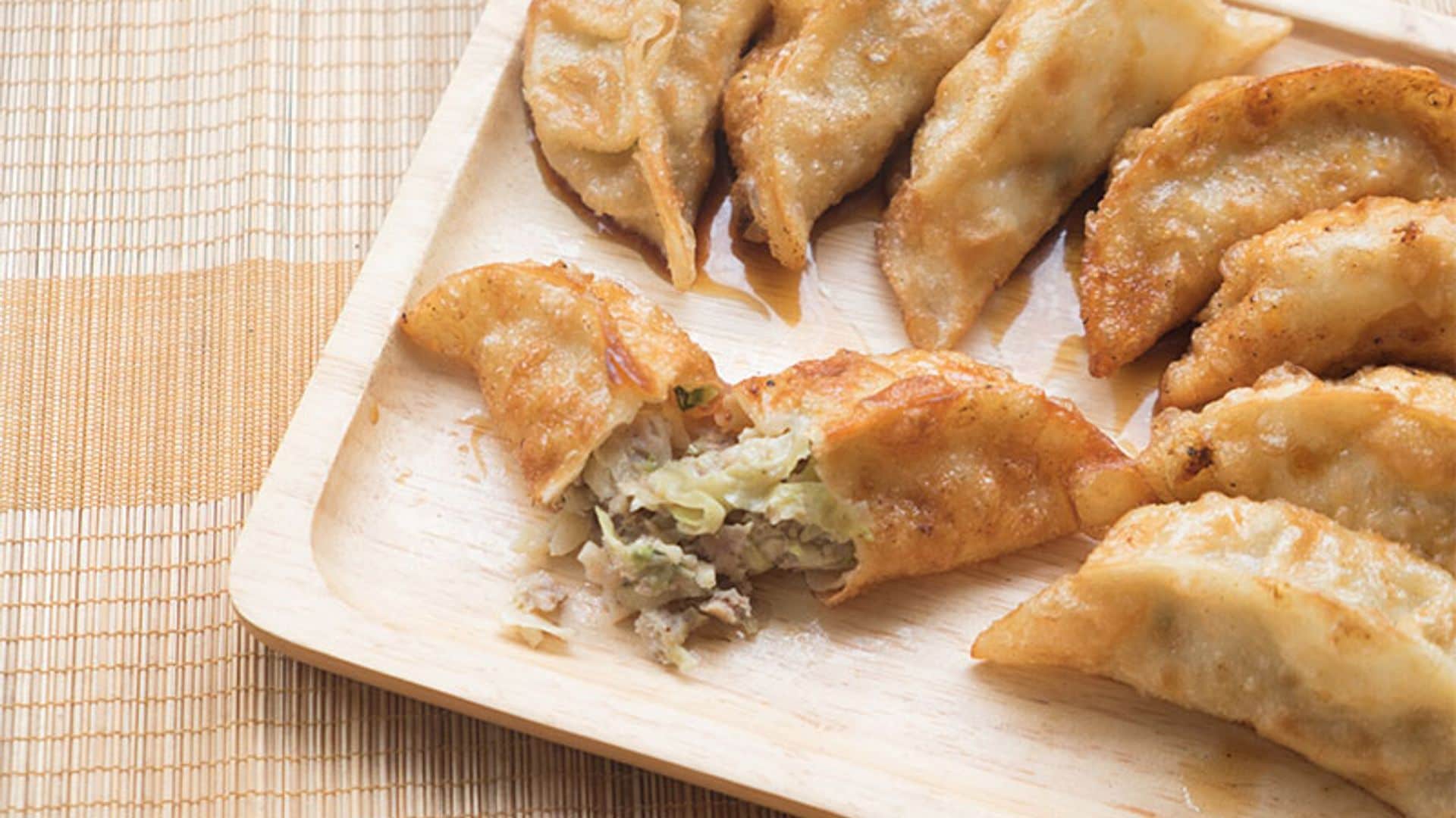 'Gyozas' de gambas y verduras