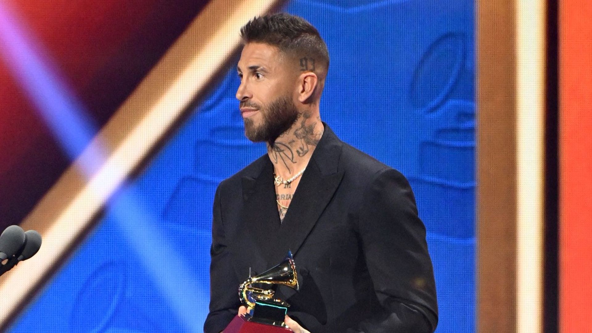 Sergio Ramos, en el escenario de los Latin Grammy