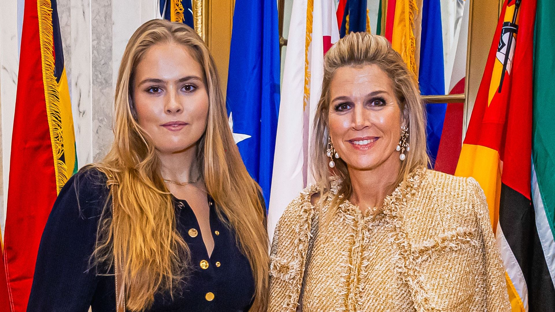 Máxima de Holanda y Amalia de Holanda en Nueva York 
