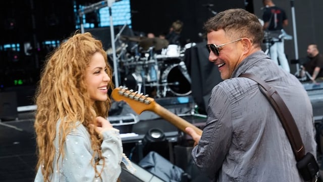Alejandro Sanz compartió parte de los ensayos junto a Shakira