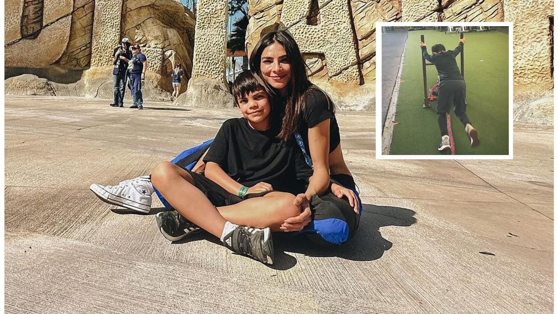 Orgullosa, Alejandra Espinoza presume a su hijo Matteo como compañero de entrenamiento