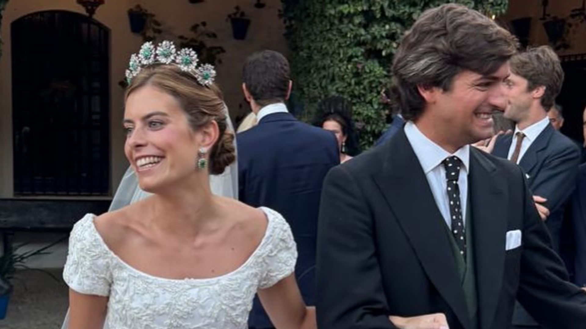 Cristina Escudero Márquez y José San Martín el día de su boda