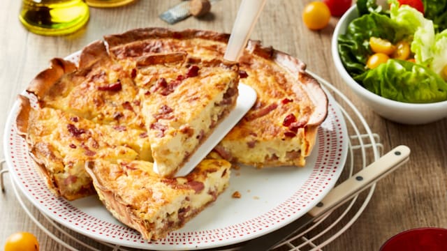 Una ensalada, acompañamiento perfecto para una Quiche Lorraine