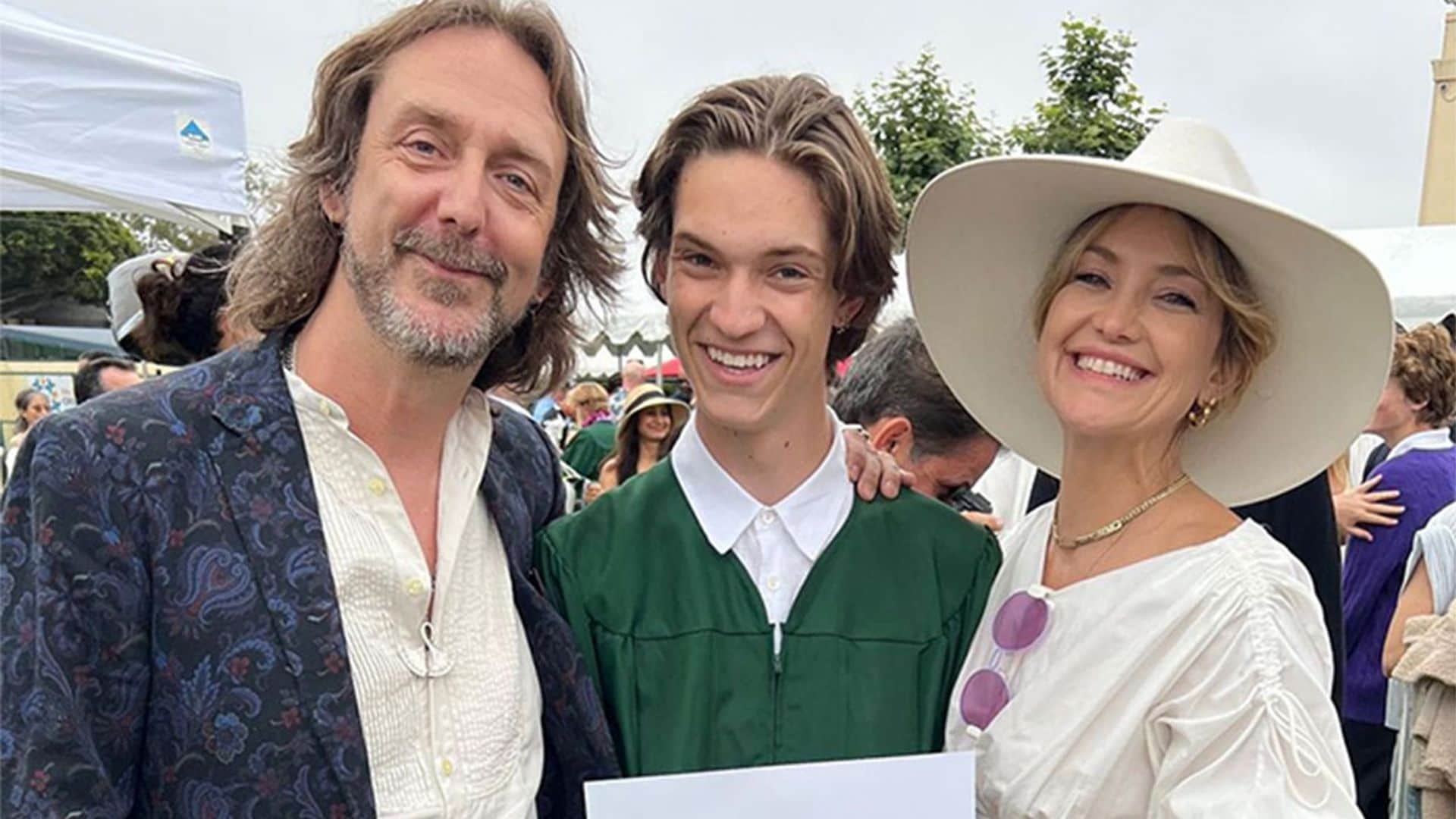 Kate Hudson, de celebración con sus tres hijos y su exmarido