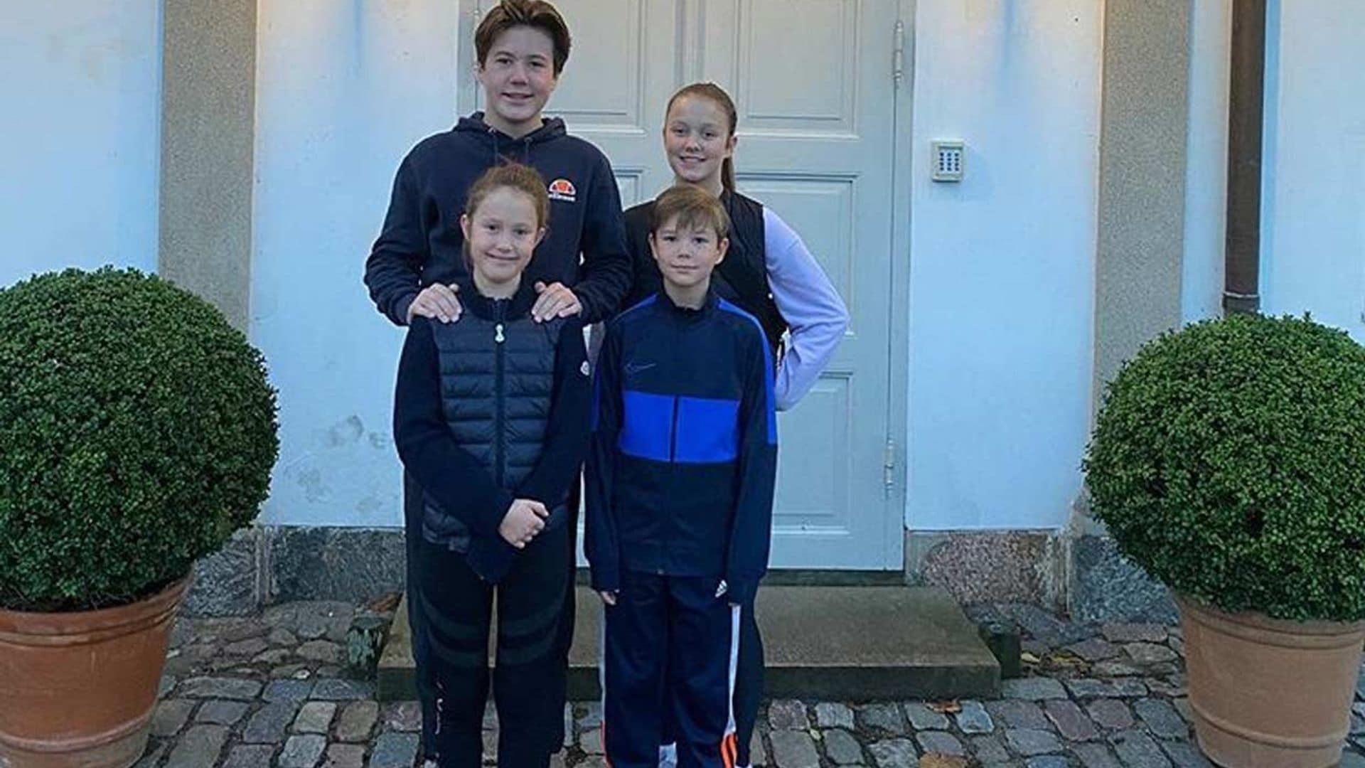 Con chándal y zapatillas: así celebran los hijos de Federico y Mary de Dinamarca las vacaciones