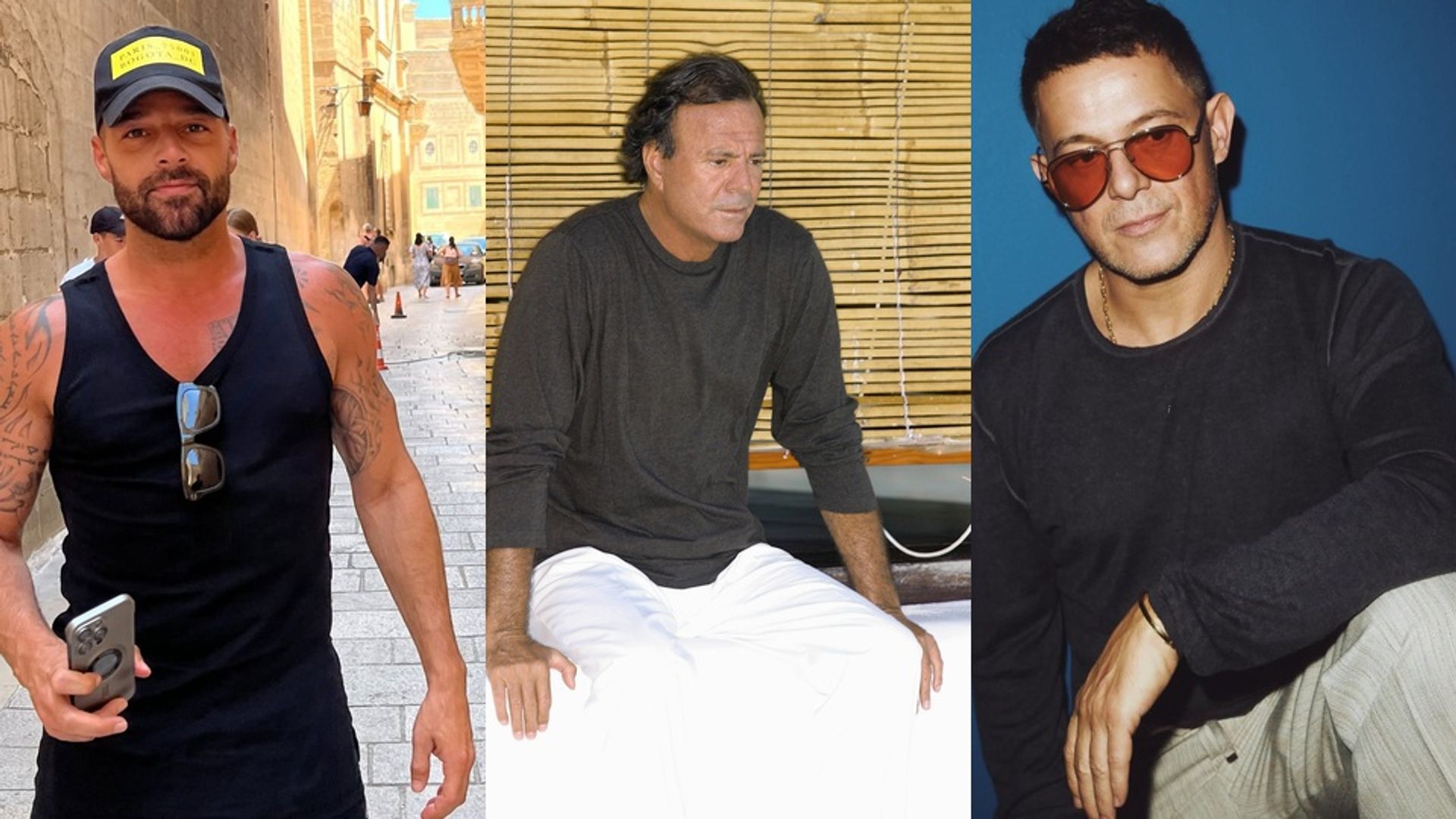 Ricky Martin, Julio Iglesias y Alejandro Sanz 