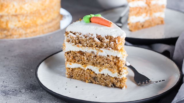 Porción de 'Carrot cake'