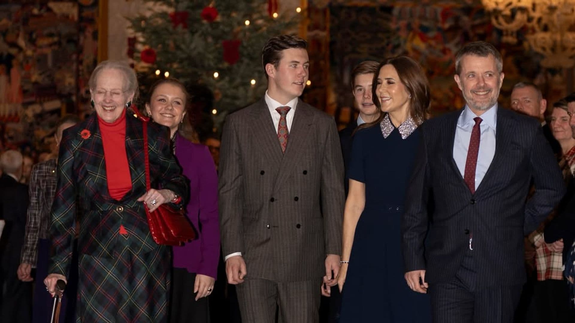 Familia Real Danesa en un evento de Navidad en el Knights Hall en Christiansborg