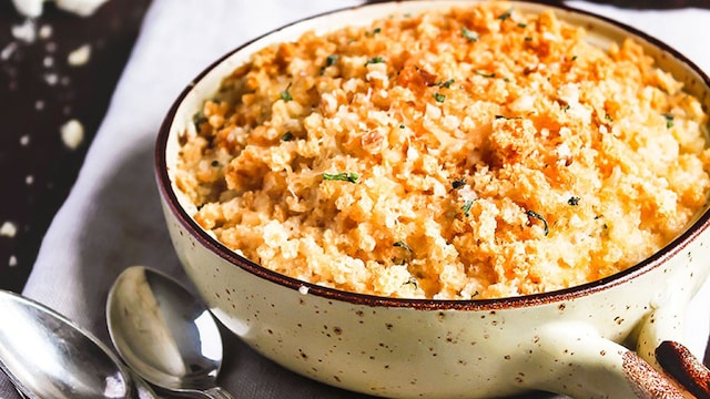 coliflor al horno con bechamel y queso