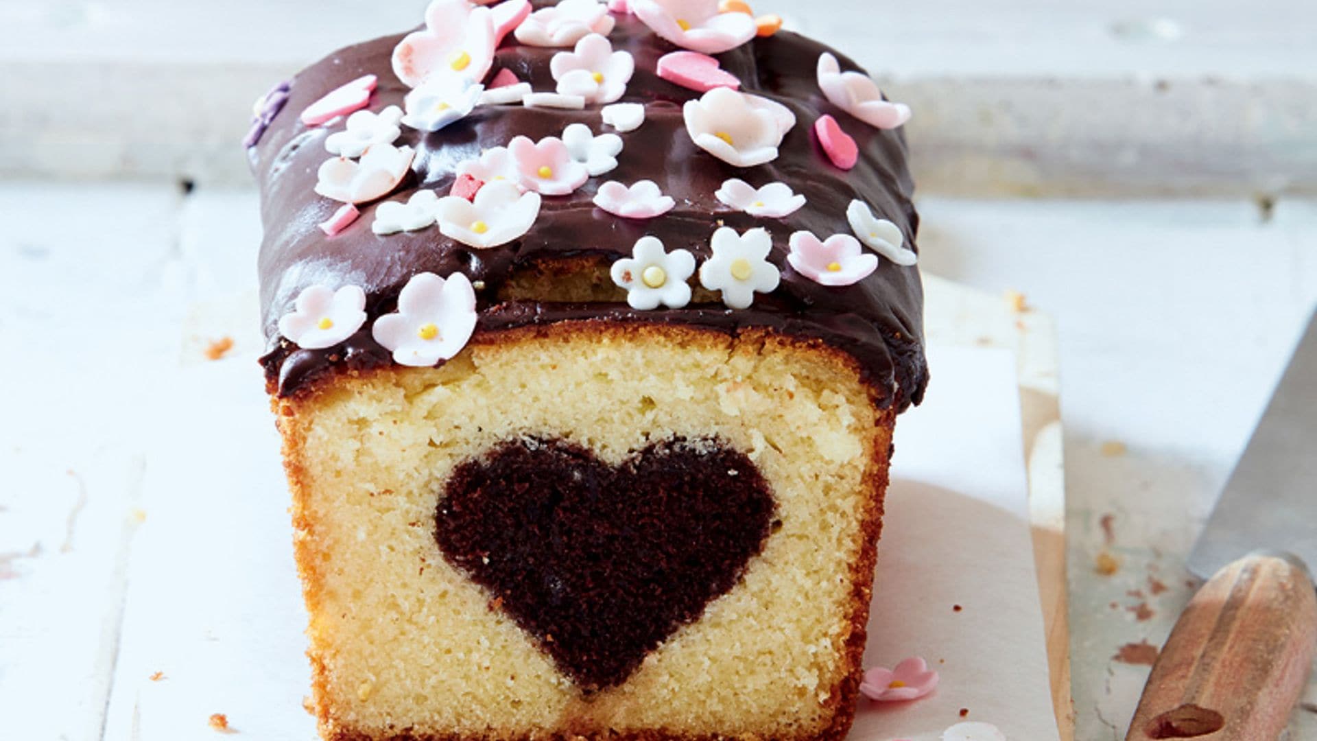 'Choco-corazón' de bizcocho