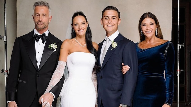 Ova Sabatini, Oriana Sabatini, Paulo Dybala y Catherine Fulop