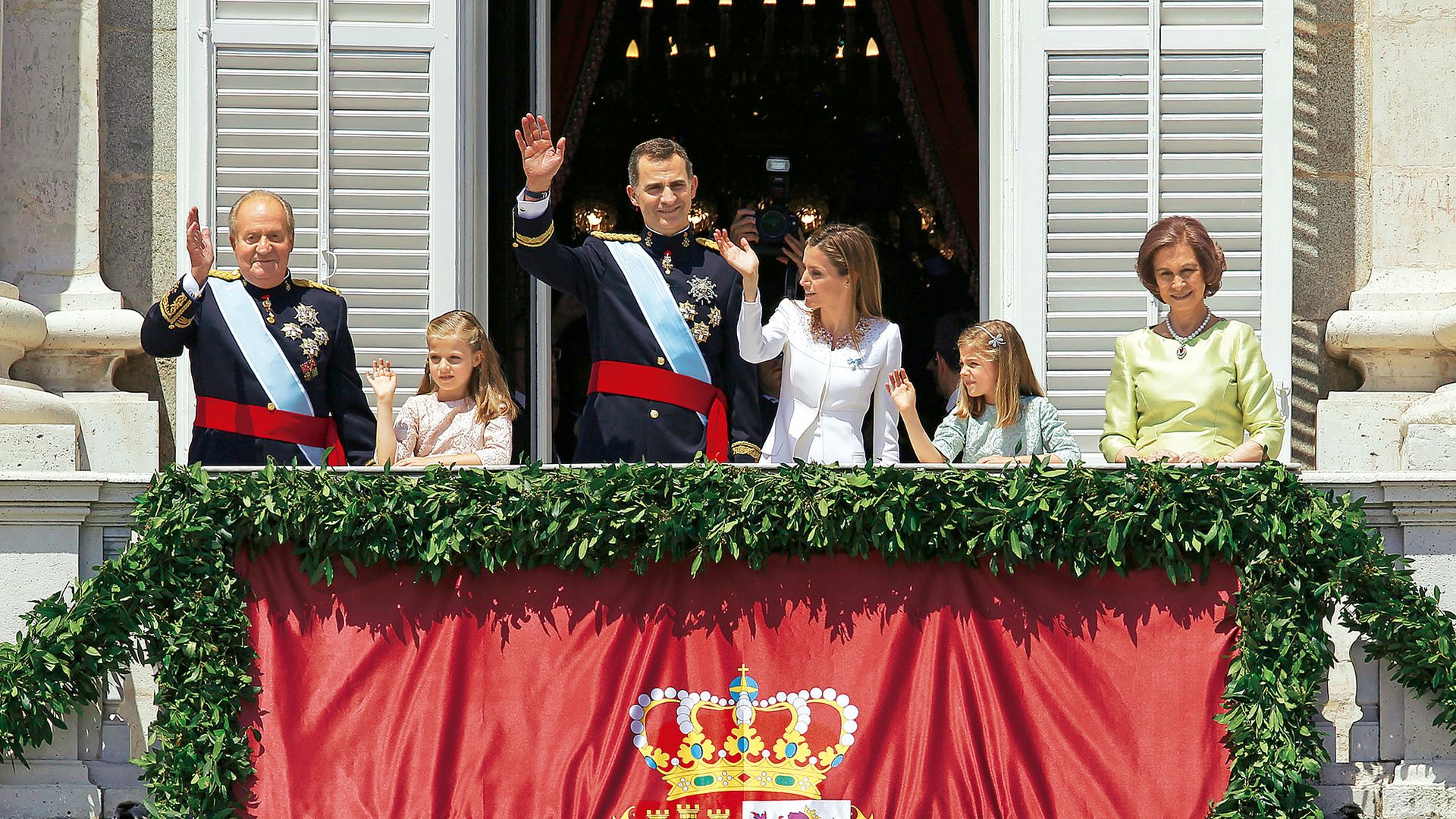 Los reyes el día del 80 cumpleaños del rey Juan Carlos