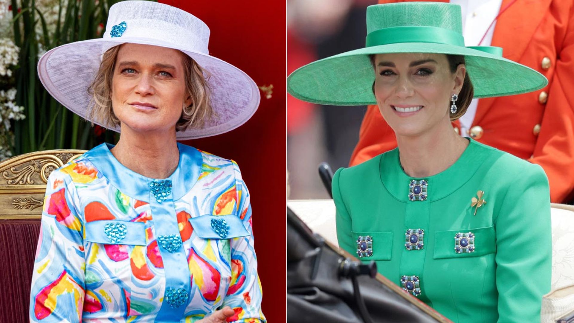Inesperada polémica por el parecido de un vestido de Delphine de Bélgica con otro de la princesa de Gales