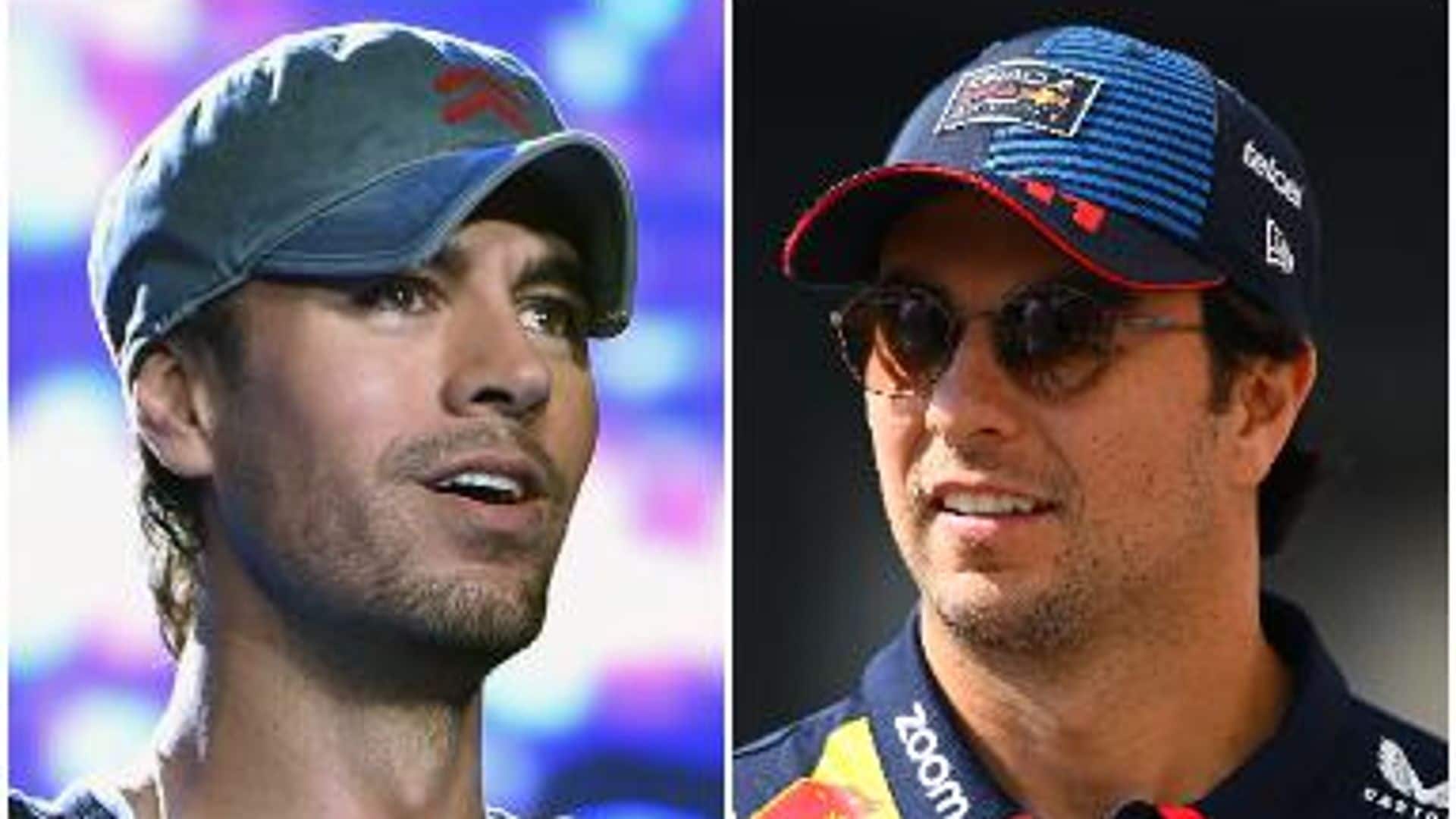 Checo Pérez sorprende al subir al escenario con Enrique Iglesias en México