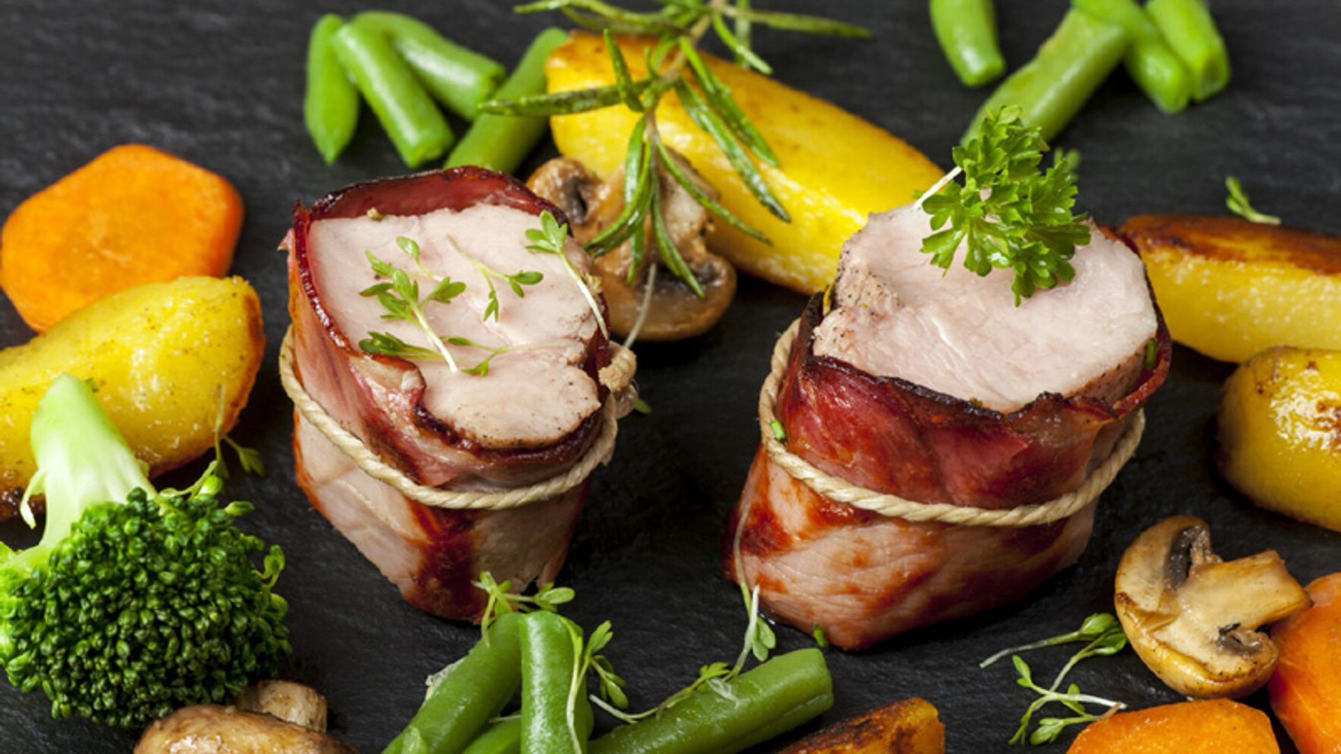 'Tournedó' de cerdo con verduras