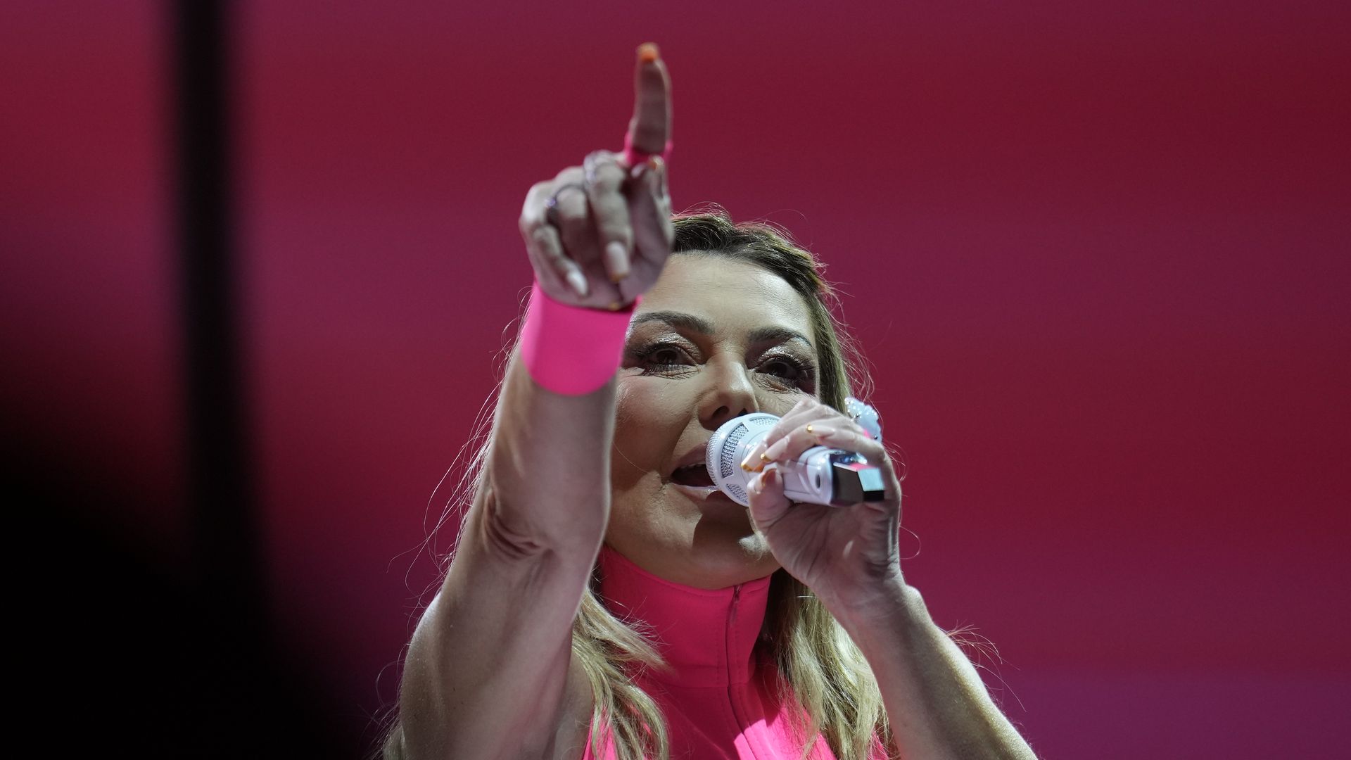 Amaia Montero en la Bizkaia Arena BEC, el pasado 9 de mayo en Bilbao.