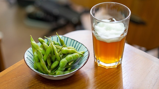 cerveza edamame