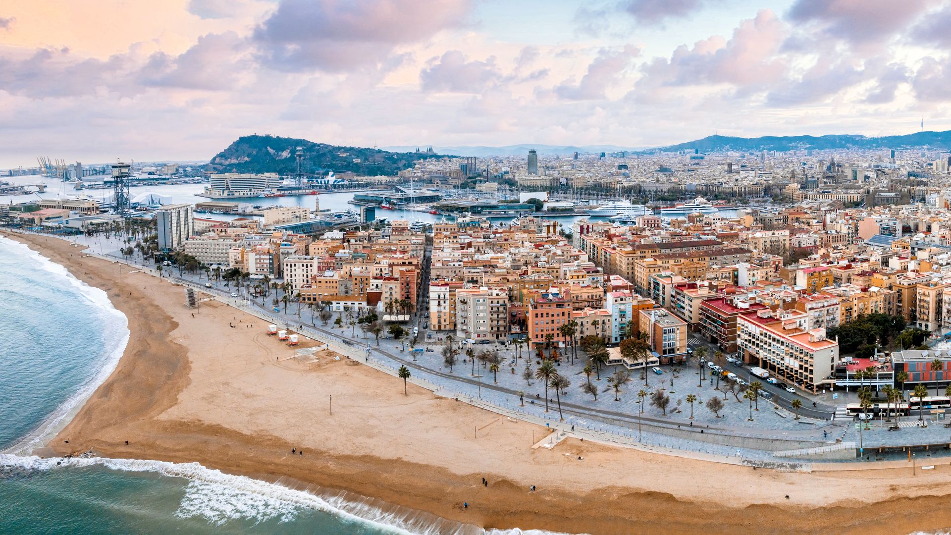 Vista aérea de La Barceloneta. Barcelona