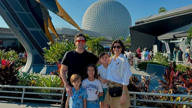 Bárbara Coppel y su familia en Magic Kingdom