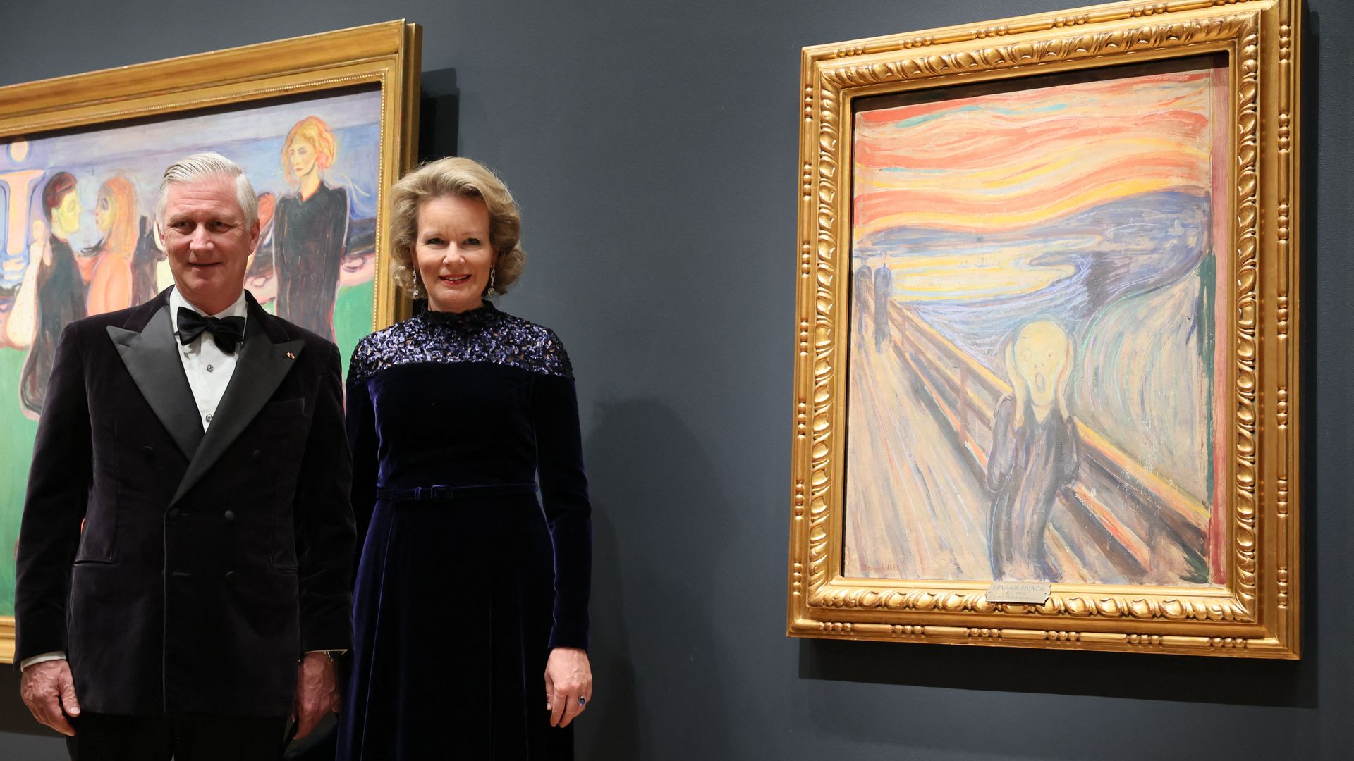 Matilde de Bélgica frente a 'El Grito' de Munch: la imagen que rompe el protocolo en su viaje de estado a Noruega