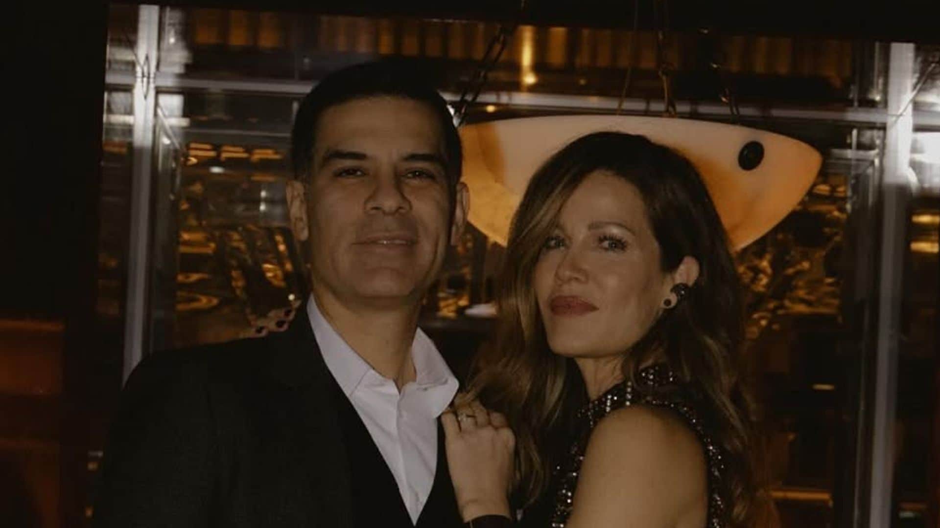 Jaydy Michel y su esposo Rafa Márquez, en la fiesta de cumpleaños de ella.