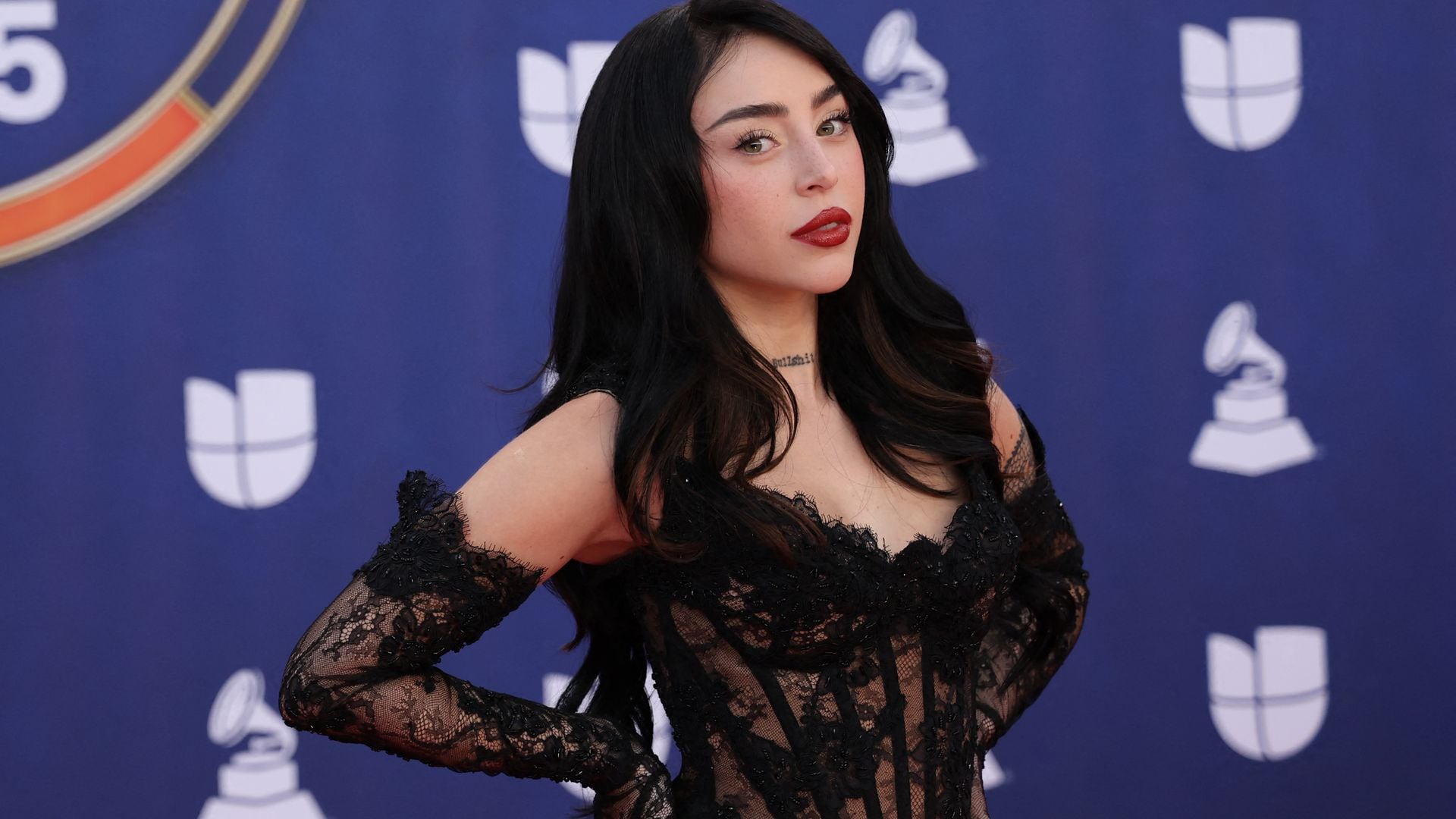 Nicki Nicole en la 26a edición de los Latin Grammy, en Las Vegas.