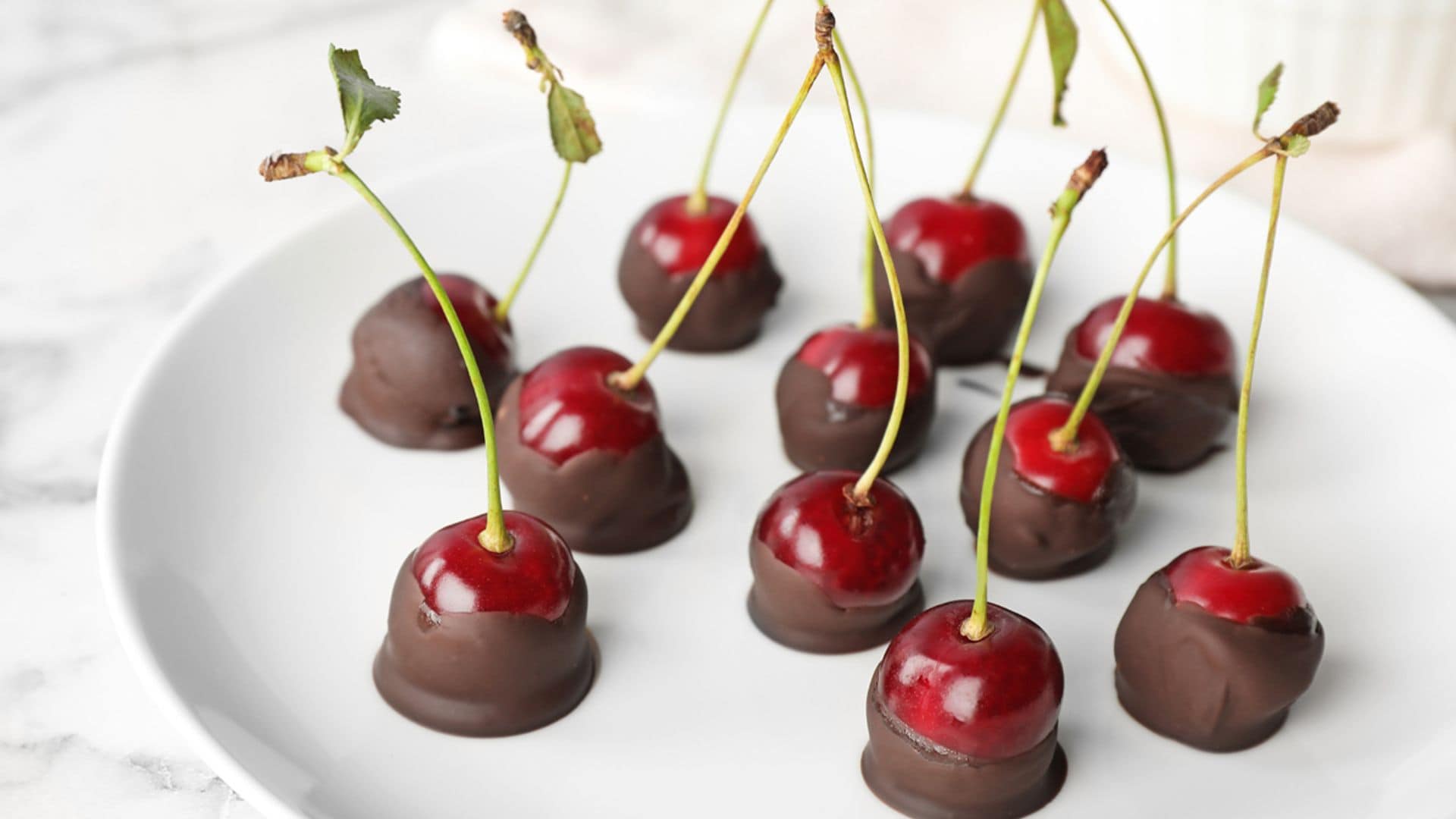 Cerezas con chocolate
