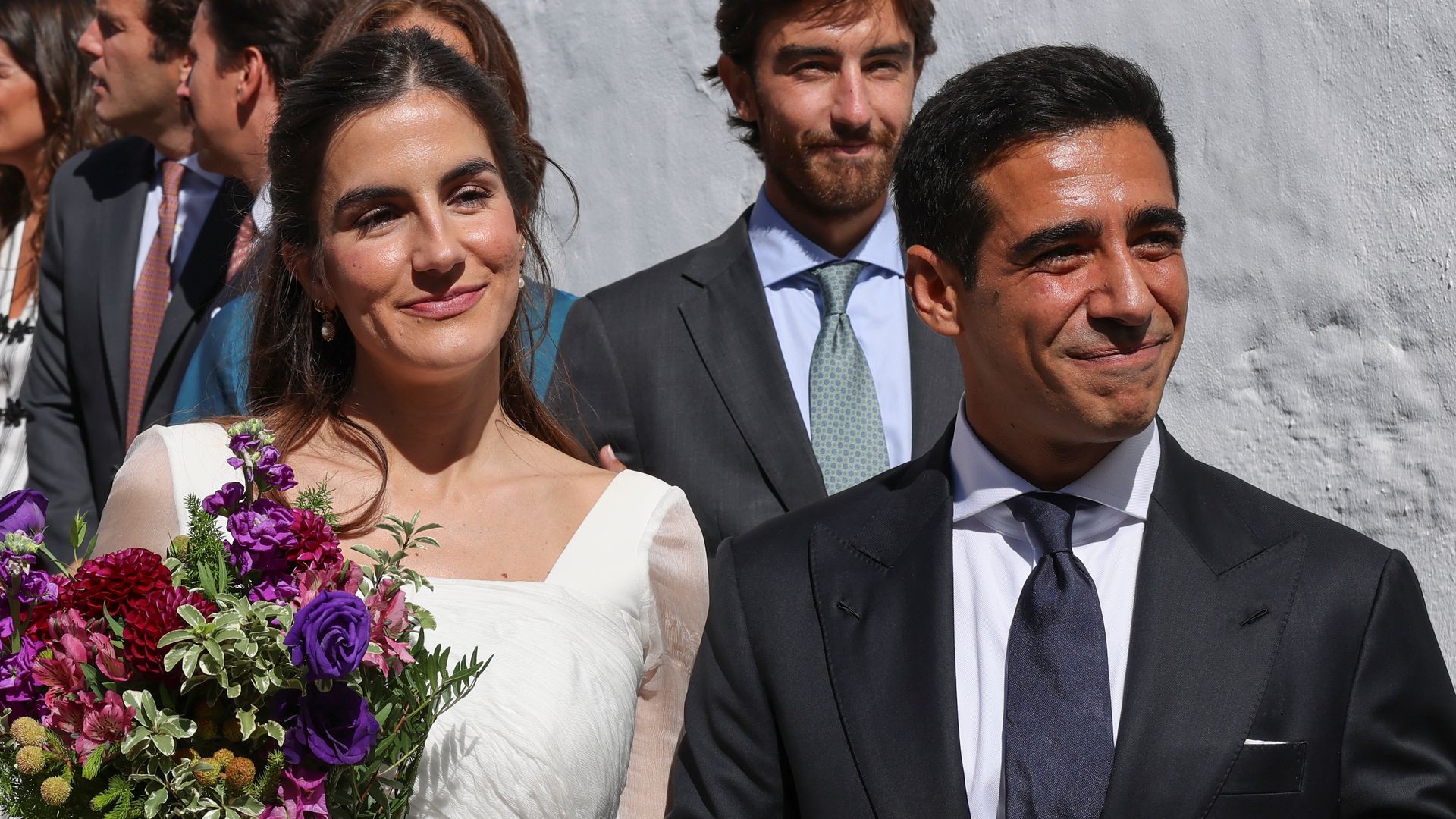 Blanca Llandres y Alberto Herrera, tras darse el 'sí, quiero'